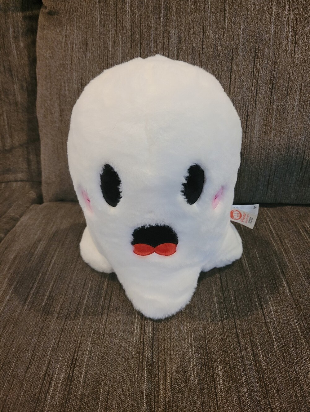 Six Flags Fright Night 12" Plush Ghost Emoji Stuffie Collectible Fiesta Toys
